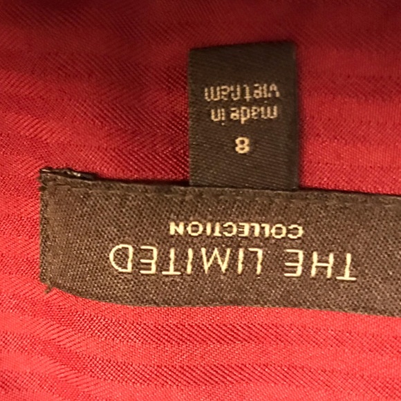 The Limited burgundy red linen skirt in size 8 - Picture 3 of 5